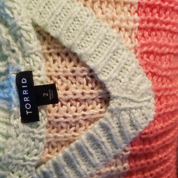 🧡❤ Plus Size 2X Torrid Colorful Pullover Knit Sweater Womens - Picture 6 of 7